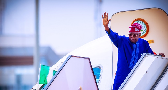 Tinubu Departs Nigeria for Africa-France Summit